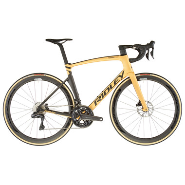 Bicicleta de carrera RIDLEY NOAH FAST DISC Shimano Ultegra DI2 R8150 36/52 Oro/Negro 2023 0